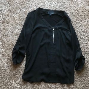 3/4 Sleeve black blouse